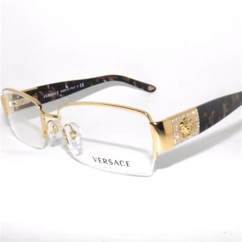 versace glasses 1175b|Versace gold trim glasses.